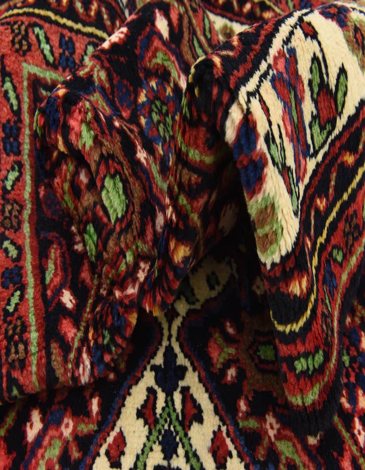 Detail image of  3' 7 x 10' 5  Hand Knotted Hossainabad Persian Wool Runner Rug