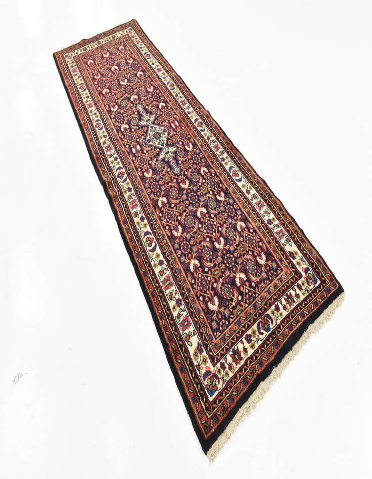 Detail image of  3' 7 x 10' 5  Hand Knotted Hossainabad Persian Wool Runner Rug