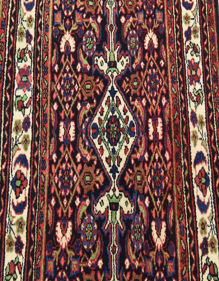 Detail image of  3' 7 x 10' 5  Hand Knotted Hossainabad Persian Wool Runner Rug