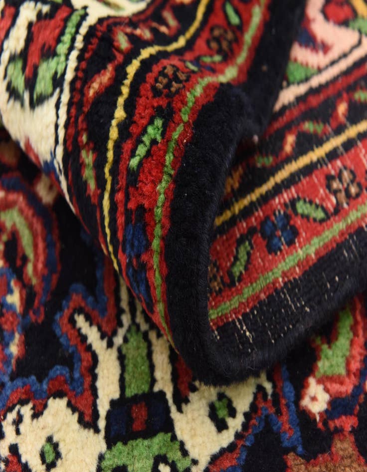 Detail image of  3' 7 x 10' 5  Hand Knotted Hossainabad Persian Wool Runner Rug