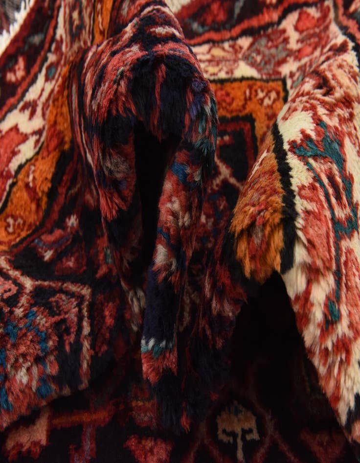 Detail image of  3' 7 x 10' 3  Hand Knotted Hossainabad Persian Wool Runner Rug