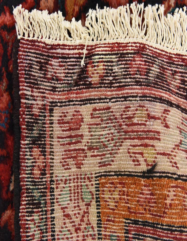 Detail image of  3' 7 x 10' 3  Hand Knotted Hossainabad Persian Wool Runner Rug