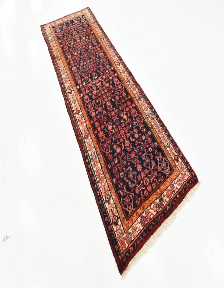 Detail image of  3' 7 x 10' 3  Hand Knotted Hossainabad Persian Wool Runner Rug