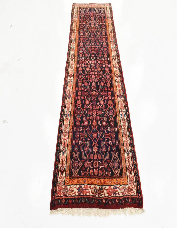 Detail image of  3' 7 x 10' 3  Hand Knotted Hossainabad Persian Wool Runner Rug