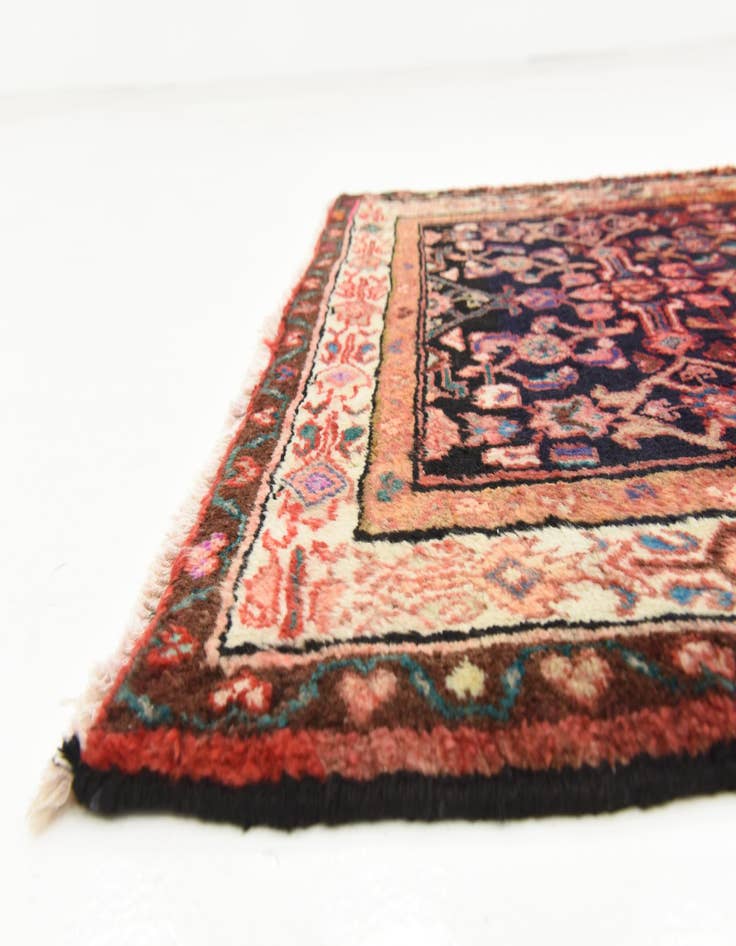 Detail image of  3' 7 x 10' 3  Hand Knotted Hossainabad Persian Wool Runner Rug