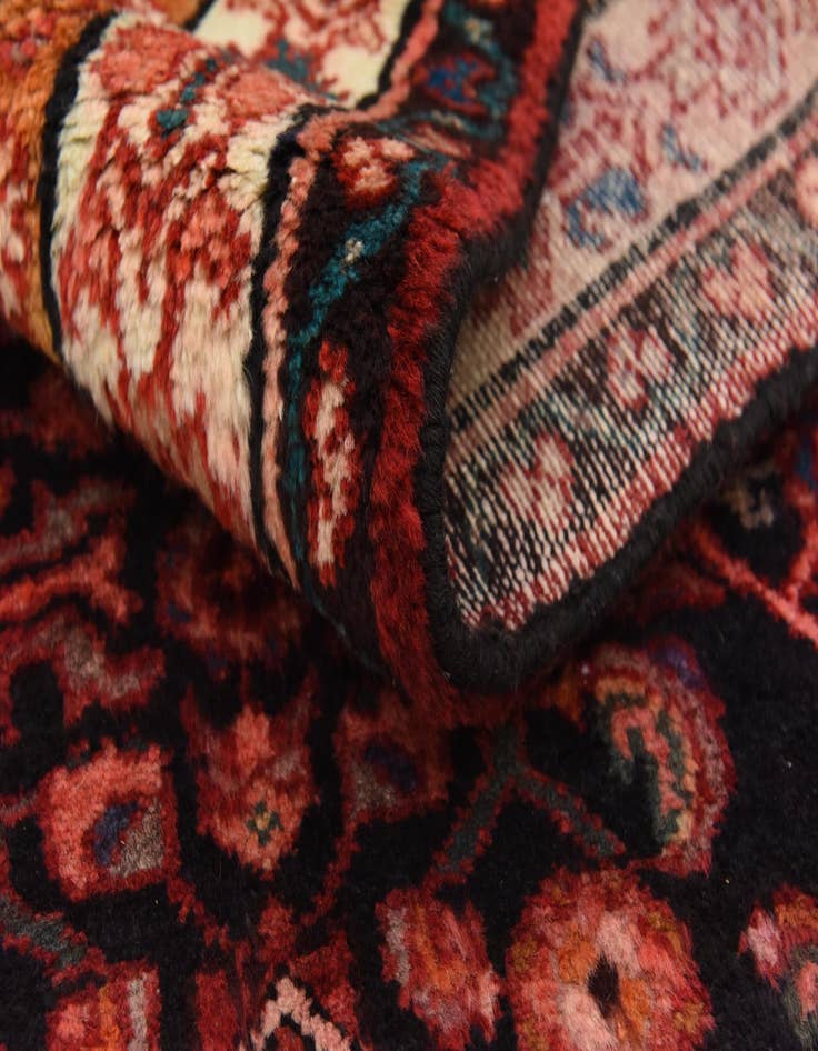Detail image of  3' 7 x 10' 3  Hand Knotted Hossainabad Persian Wool Runner Rug