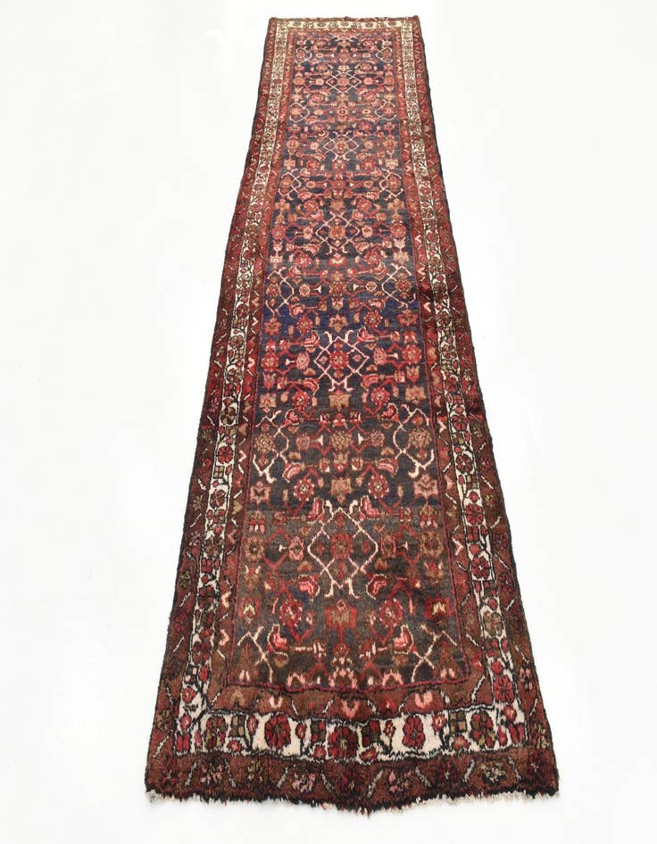 Detail image of  3' 6 x 9' 8  Hand Knotted Hossainabad Persian Wool Runner Rug