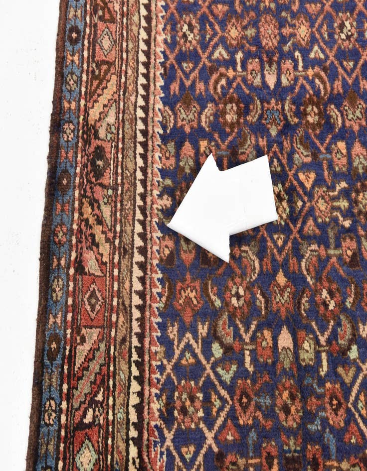 Detail image of 3' 5 x 10' 2 Hand Knotted Hossainabad Persian Wool Runner Rug