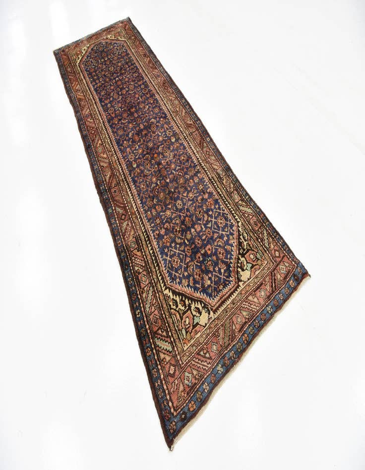 Detail image of 3' 5 x 10' 2 Hand Knotted Hossainabad Persian Wool Runner Rug