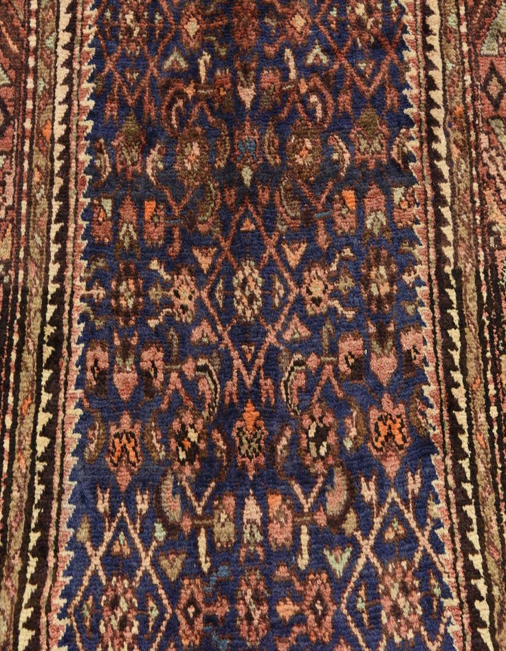 Detail image of 3' 5 x 10' 2 Hand Knotted Hossainabad Persian Wool Runner Rug