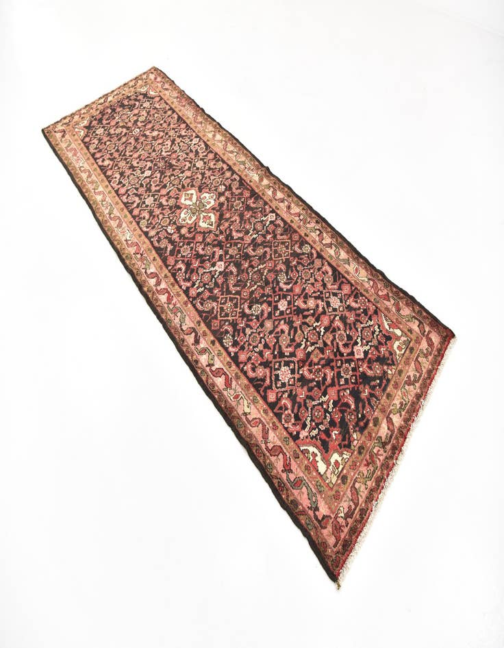 Detail image of  3' 9 x 10' 2  Hand Knotted Hossainabad Persian Wool Runner Rug