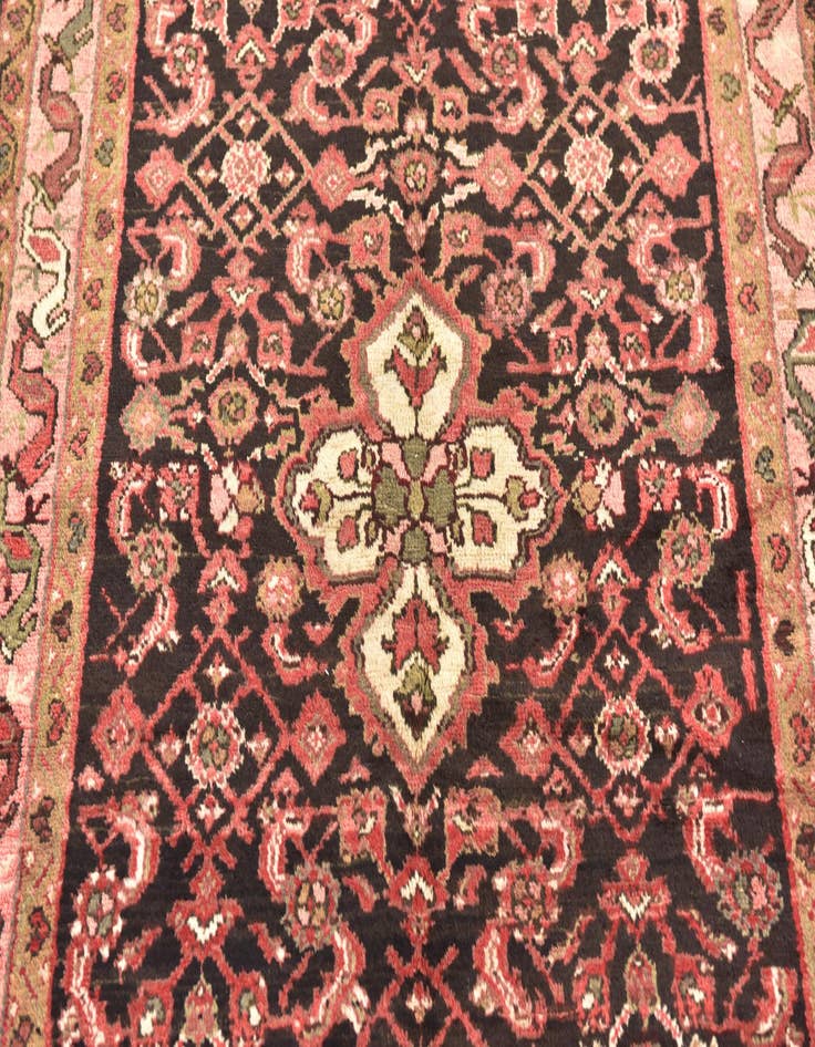 Detail image of  3' 9 x 10' 2  Hand Knotted Hossainabad Persian Wool Runner Rug