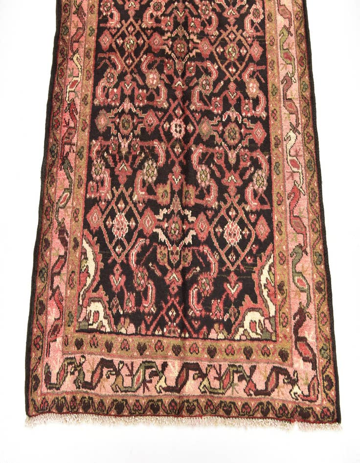 Detail image of  3' 9 x 10' 2  Hand Knotted Hossainabad Persian Wool Runner Rug