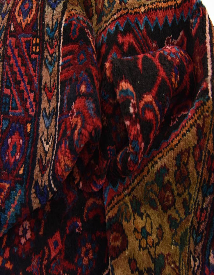 Detail image of 3' 11 x 10' Hand Knotted Hossainabad Persian Wool Runner Rug