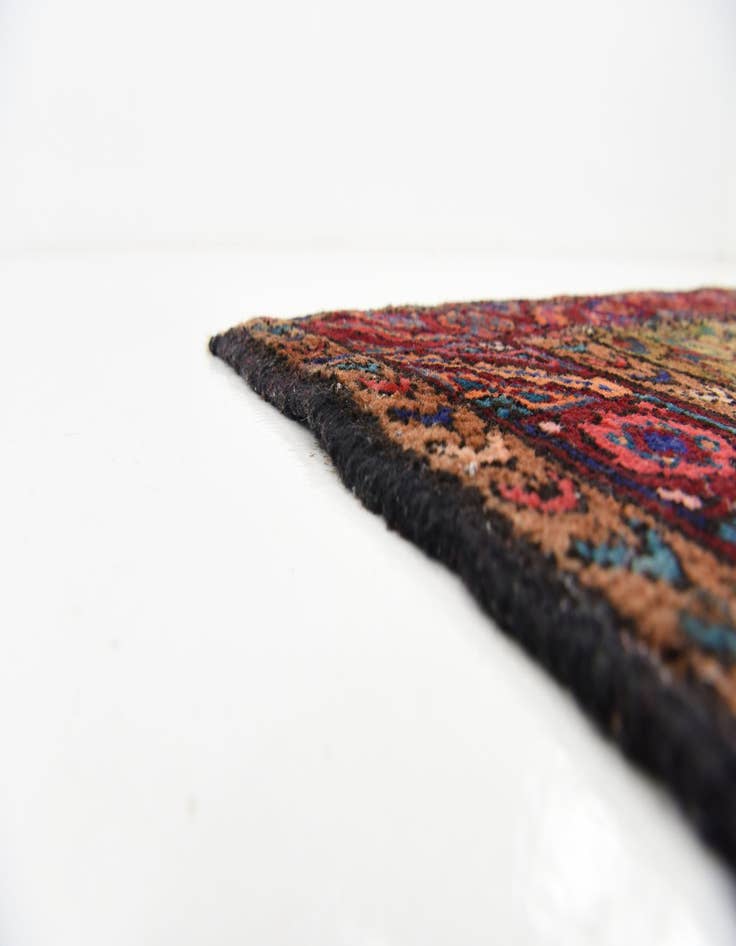 Detail image of 3' 11 x 10' Hand Knotted Hossainabad Persian Wool Runner Rug