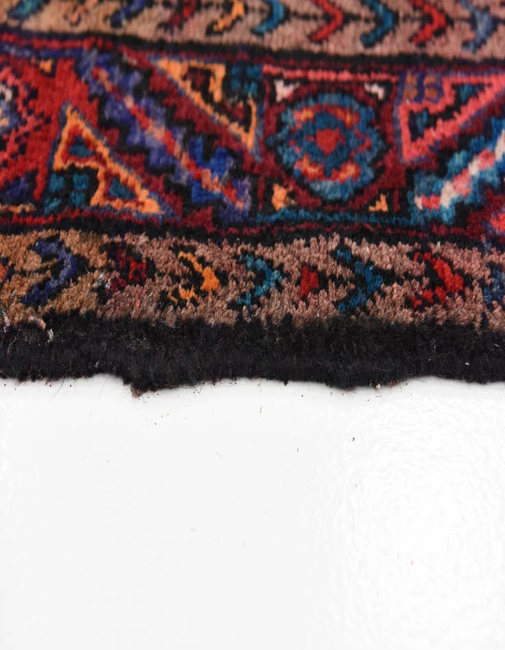 Detail image of 3' 11 x 10' Hand Knotted Hossainabad Persian Wool Runner Rug