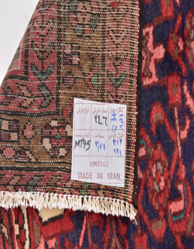 Detail image of  4' x 10' 2  Hand Knotted Hossainabad Persian Wool Runner Rug