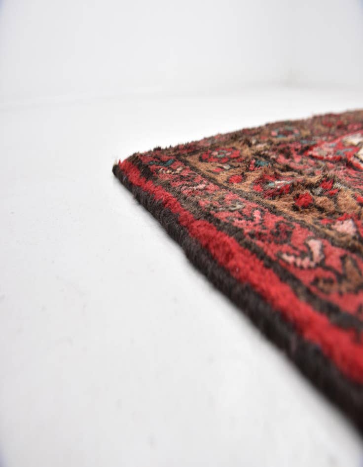 Detail image of  4' x 10' 2  Hand Knotted Hossainabad Persian Wool Runner Rug