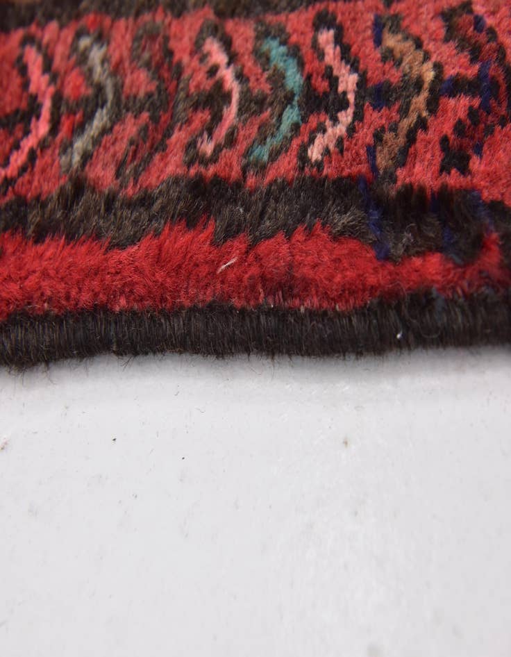 Detail image of  4' x 10' 2  Hand Knotted Hossainabad Persian Wool Runner Rug