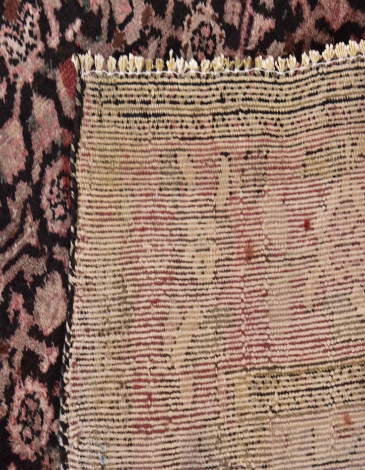 Detail image of  4' 2 x 10' 3  Hand Knotted Hossainabad Persian Wool Runner Rug