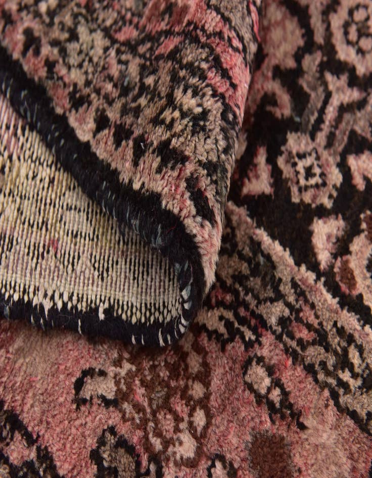 Detail image of  4' 2 x 10' 3  Hand Knotted Hossainabad Persian Wool Runner Rug