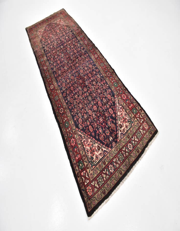 Detail image of  3' 9 x 10'  Hand Knotted Hossainabad Persian Wool Runner Rug