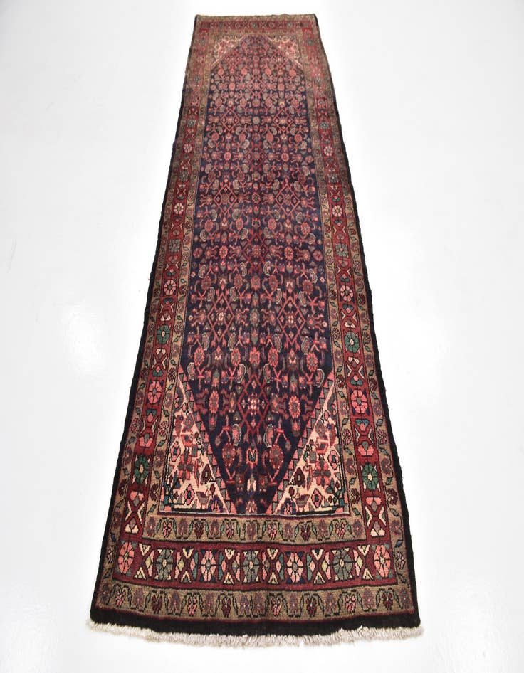 Detail image of  3' 9 x 10'  Hand Knotted Hossainabad Persian Wool Runner Rug