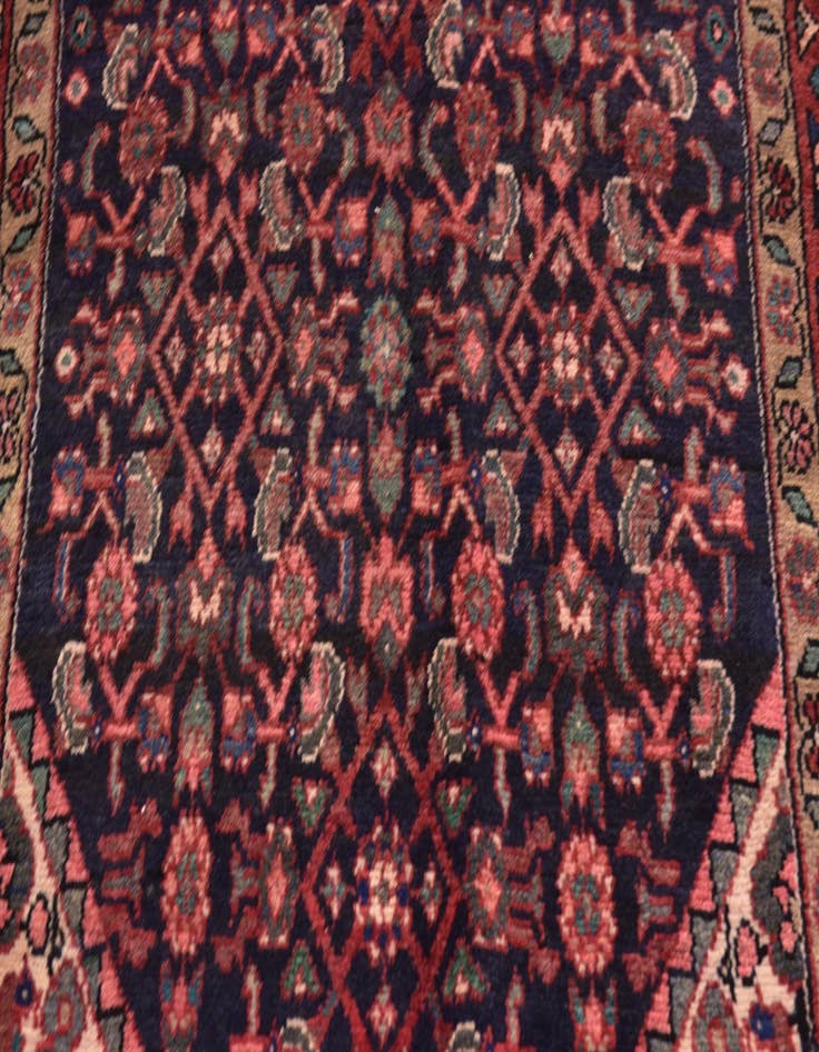 Detail image of  3' 9 x 10'  Hand Knotted Hossainabad Persian Wool Runner Rug