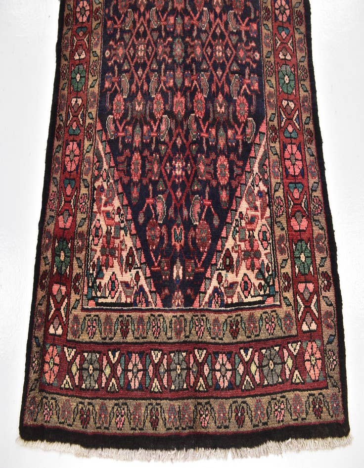 Detail image of  3' 9 x 10'  Hand Knotted Hossainabad Persian Wool Runner Rug