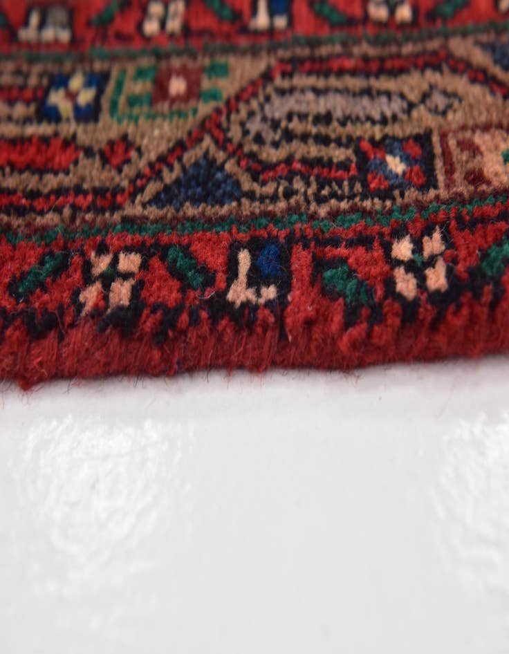 Detail image of  3' 10 x 9' 6  Hand Knotted Hossainabad Persian Wool Runner Rug