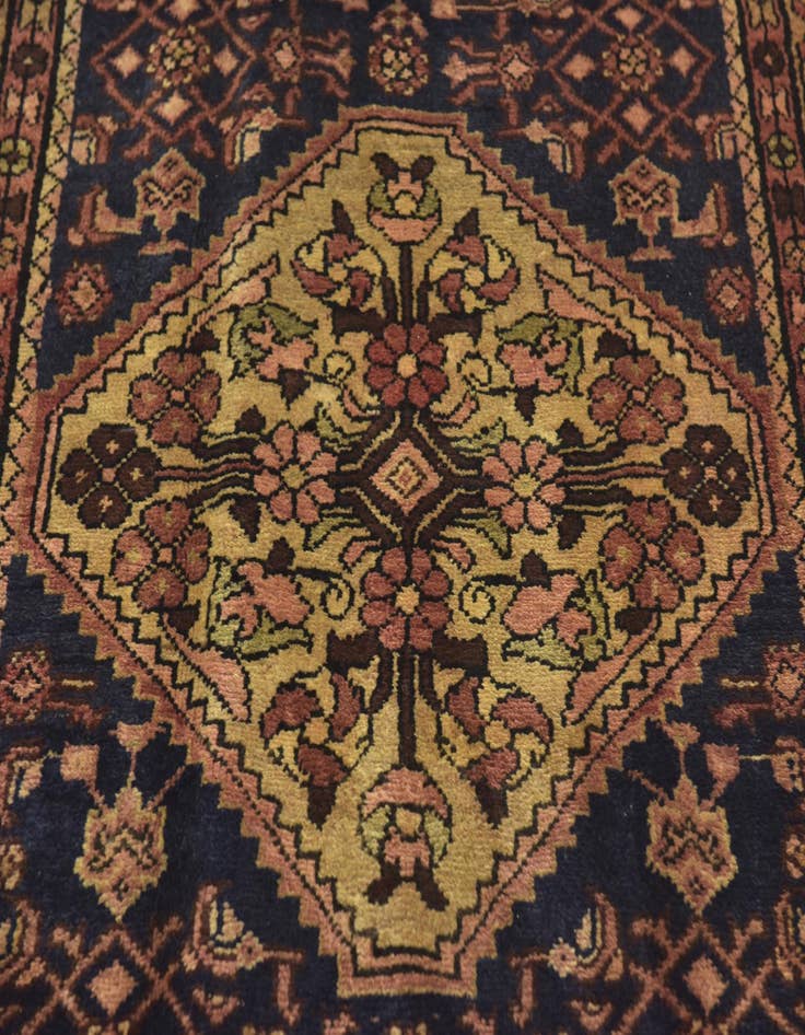 Detail image of  3' 7 x 10' 3  Hand Knotted Hossainabad Persian Wool Runner Rug