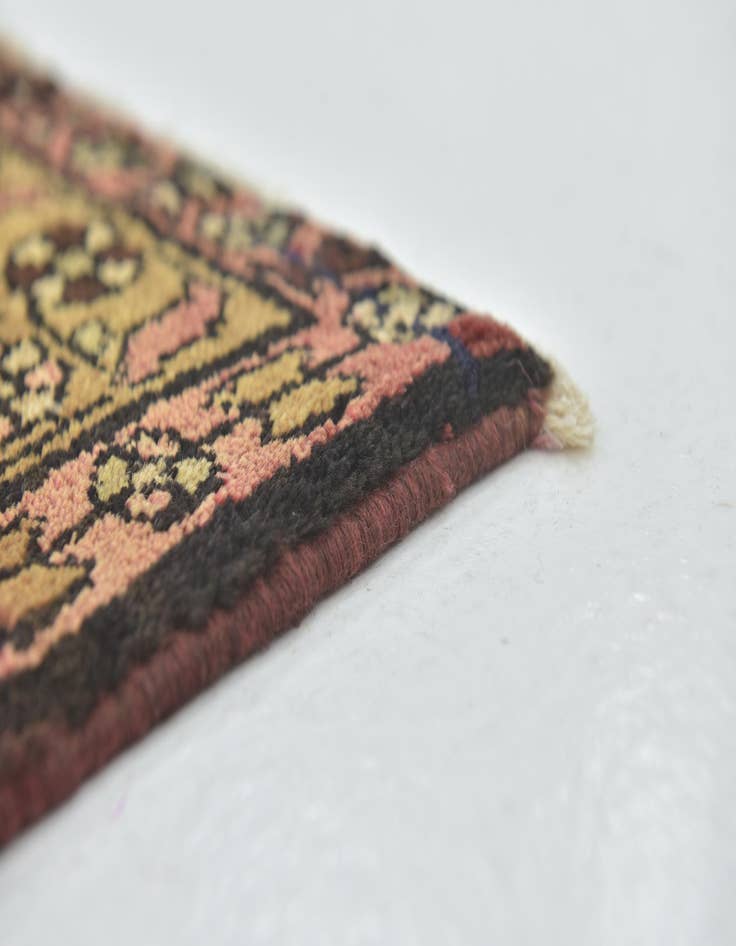 Detail image of  3' 7 x 10' 3  Hand Knotted Hossainabad Persian Wool Runner Rug