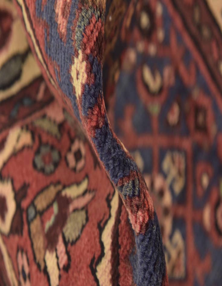 Detail image of 3' 10 x 9' 10 Hand Knotted Hossainabad Persian Wool Runner Rug