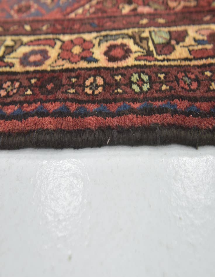 Detail image of 3' 10 x 9' 10 Hand Knotted Hossainabad Persian Wool Runner Rug