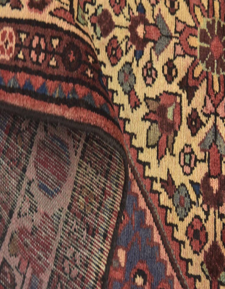 Detail image of 3' 10 x 9' 10 Hand Knotted Hossainabad Persian Wool Runner Rug