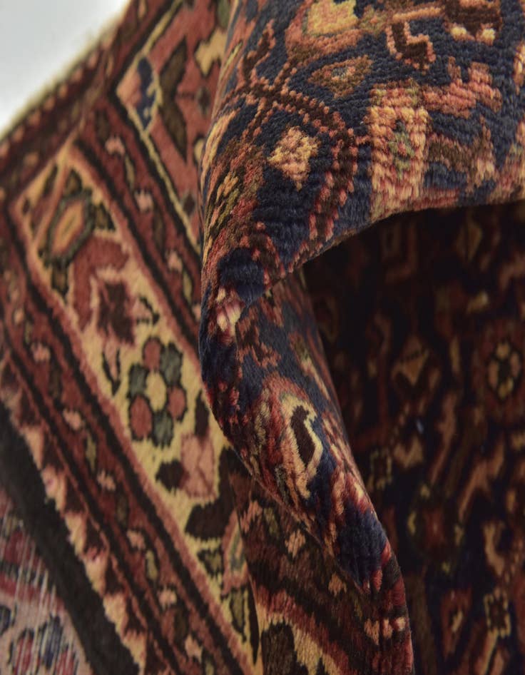 Detail image of  3' 10 x 10'  Hand Knotted Hossainabad Persian Wool Runner Rug