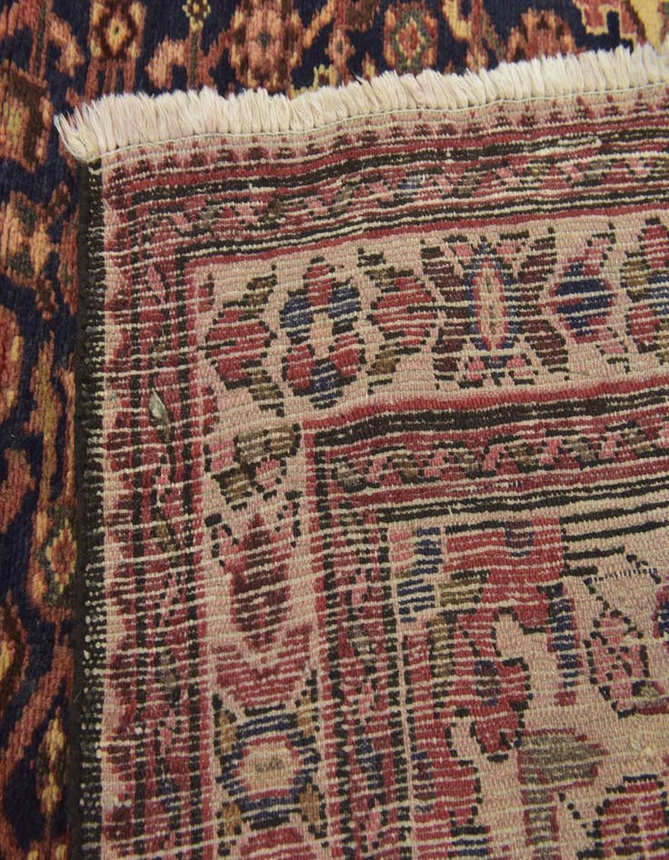 Detail image of  3' 10 x 10'  Hand Knotted Hossainabad Persian Wool Runner Rug