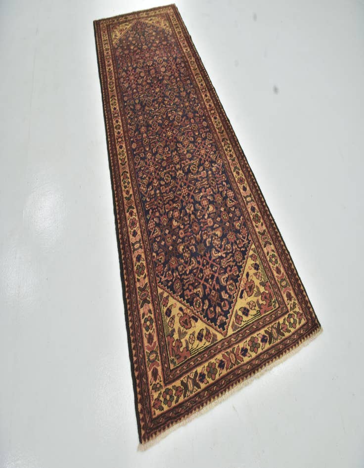 Detail image of  3' 10 x 10'  Hand Knotted Hossainabad Persian Wool Runner Rug