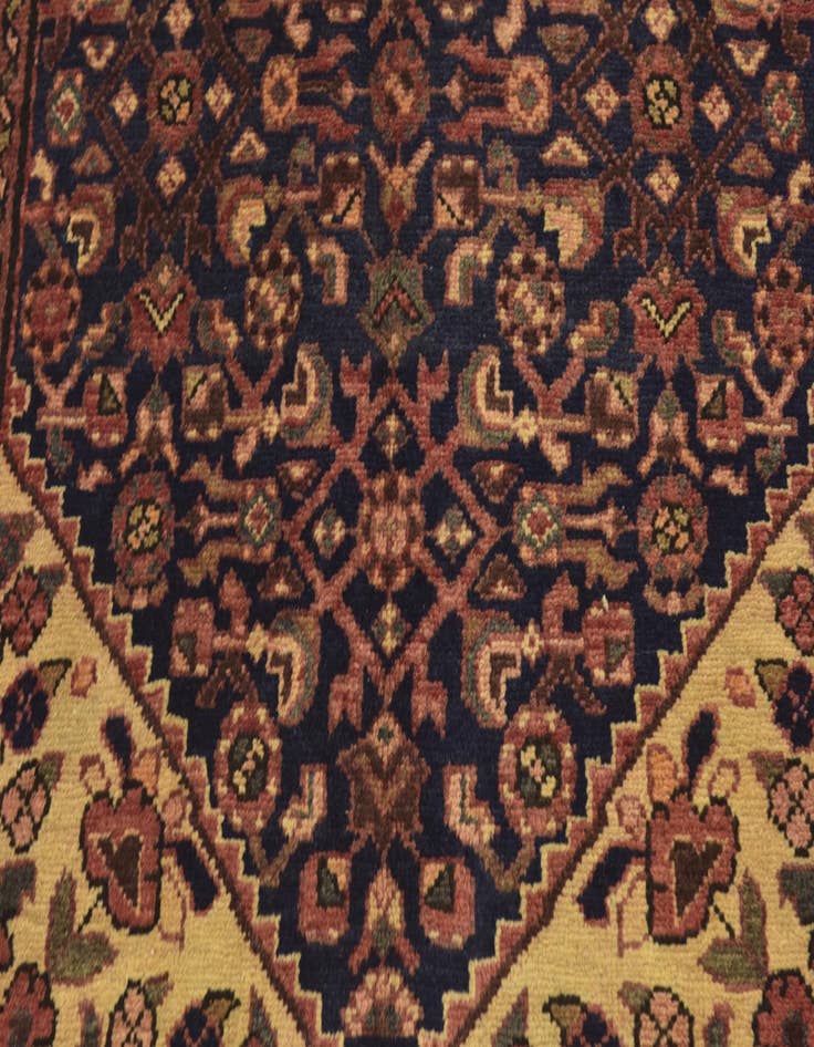 Detail image of  3' 10 x 10'  Hand Knotted Hossainabad Persian Wool Runner Rug