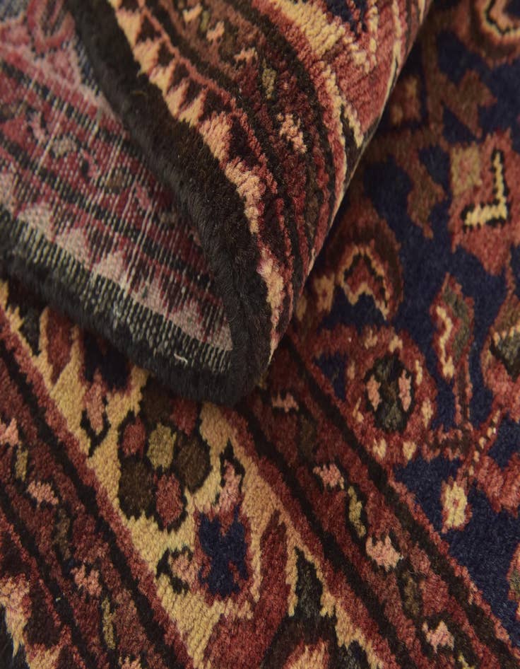 Detail image of  3' 10 x 10'  Hand Knotted Hossainabad Persian Wool Runner Rug