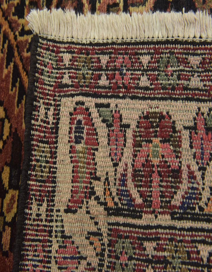 Detail image of  3' 9 x 10'  Hand Knotted Hossainabad Persian Wool Runner Rug