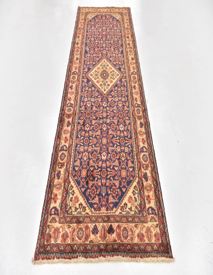 Detail image of 3' 6 x 10' 2 Hand Knotted Hossainabad Persian Wool Runner Rug