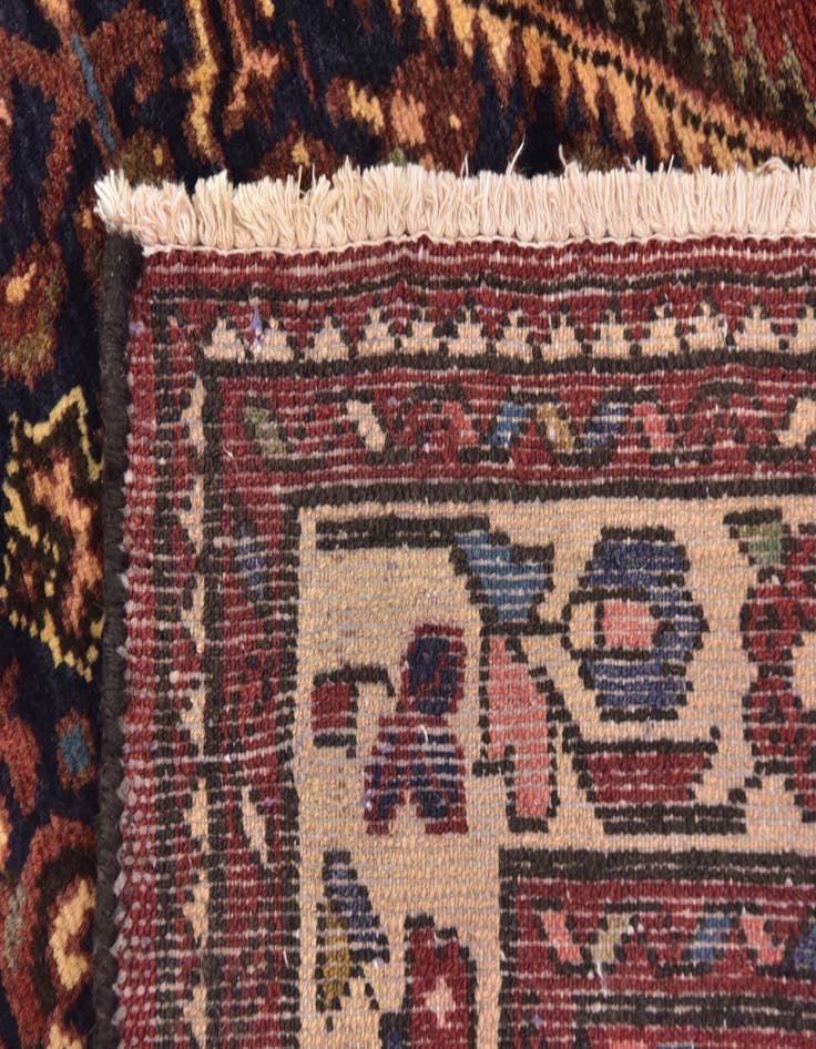 Detail image of  3' 10 x 11'  Hand Knotted Hossainabad Persian Wool Runner Rug