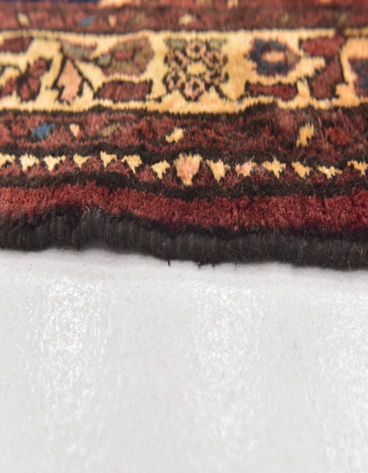Detail image of  3' 10 x 11'  Hand Knotted Hossainabad Persian Wool Runner Rug