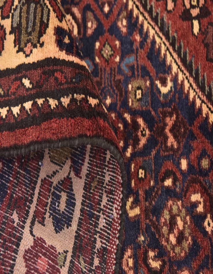 Detail image of  3' 10 x 11'  Hand Knotted Hossainabad Persian Wool Runner Rug