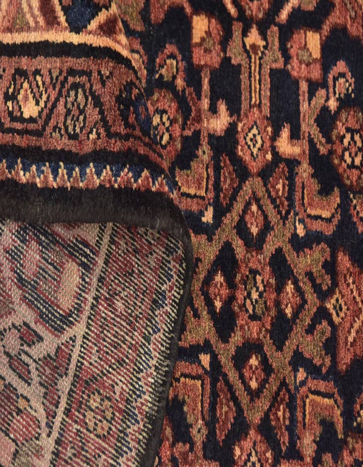 Detail image of  3' 9 x 9' 10  Hand Knotted Hossainabad Persian Wool Runner Rug