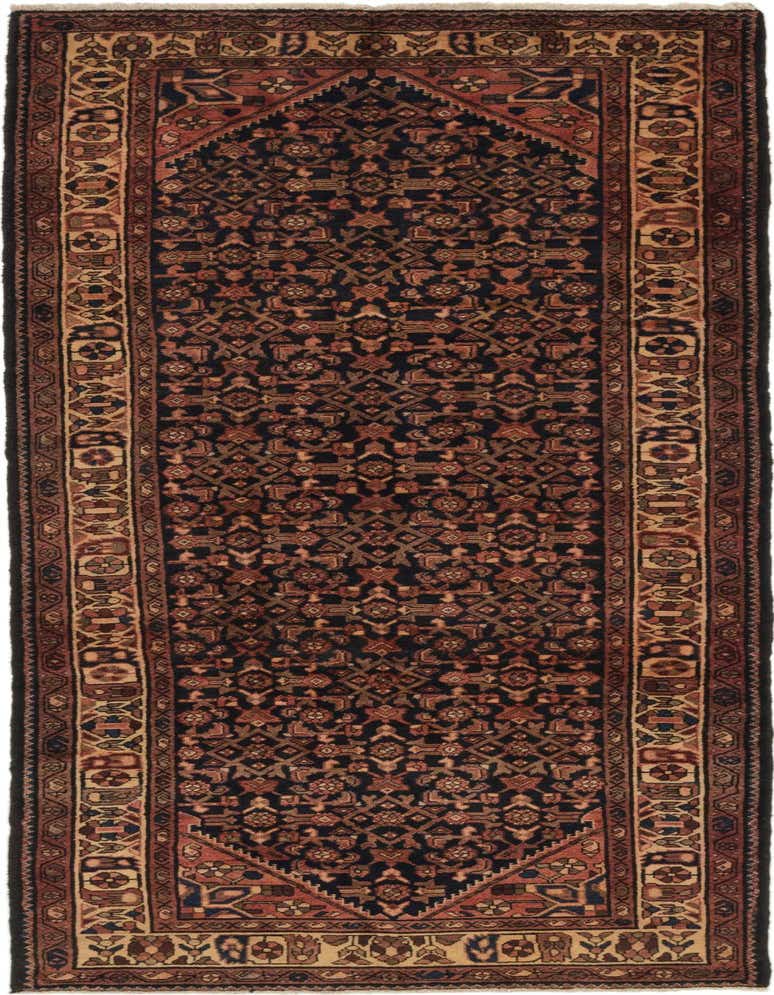 Primary image  3' 9 x 9' 10  Hand Knotted Hossainabad Persian Wool Runner Rug