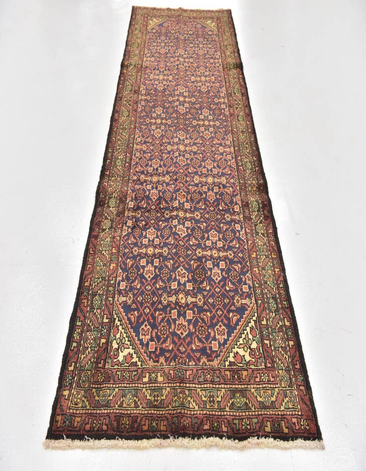 Detail image of  3' 8 x 10' 2  Hand Knotted Hossainabad Persian Wool Runner Rug