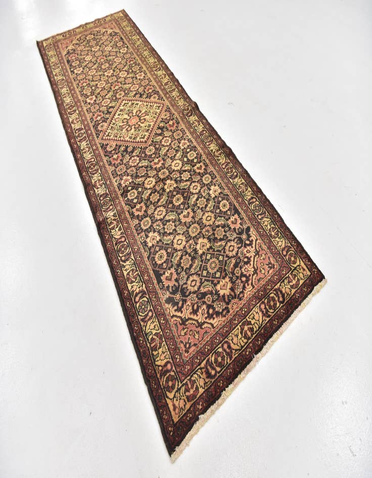 Detail image of  3' 8 x 10' 3  Hand Knotted Hossainabad Persian Wool Runner Rug