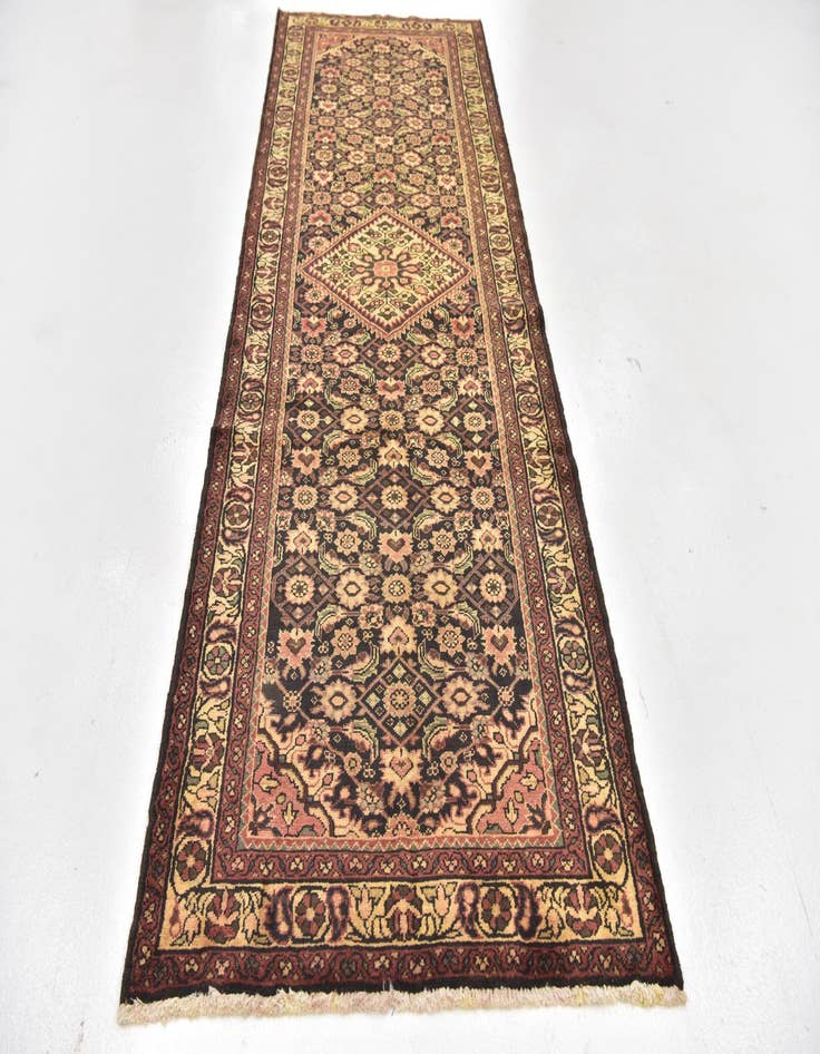 Detail image of  3' 8 x 10' 3  Hand Knotted Hossainabad Persian Wool Runner Rug